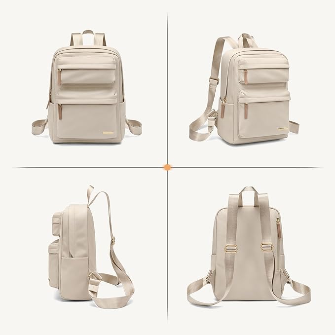 Mini Backpack for Women Lightweight Small Waterproof Backpack Purses Daily Daypack,fit 10.2Inch iPad,Apricot