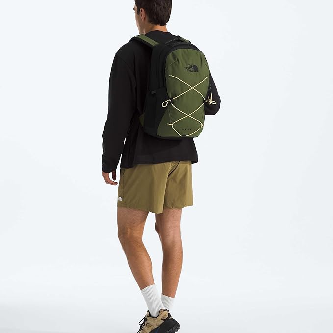 The North Face Jester Everyday Laptop Backpack - Commuter Daypack, Water Repellent, Laptop Sleeve, Woodland Green/TNF Black/Honeyed Sand, One Size