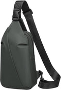 Small Sling Bag, Waterproof Nylon 7.9 Inch Crossbody Chest Bags Daypack Backpack with Anti-theft Pocket for Men Women (Dark Grey)
