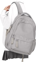 winspansy Small Backpack For School Girls Boys Aesthetic Lightweight Travel Daypack Simple Cute Backpack For Women Men College High School Bookbag Fit 14 Inch Laptop,Rrey Brown