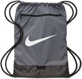 Nike Brasilia Training Gymsack, Drawstring Backpack with Zipper Pocket and Reinforced Bottom, Flint Grey/Flint Grey/White
