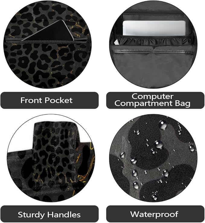 Pardick Leopard Cheetah Backpack for Kids Girls Boys Lightweight School College Students 18in Bookbag Large Capacity Computer Backpacks Laptop Rucksack Travel Gym Hiking Camping Daypack