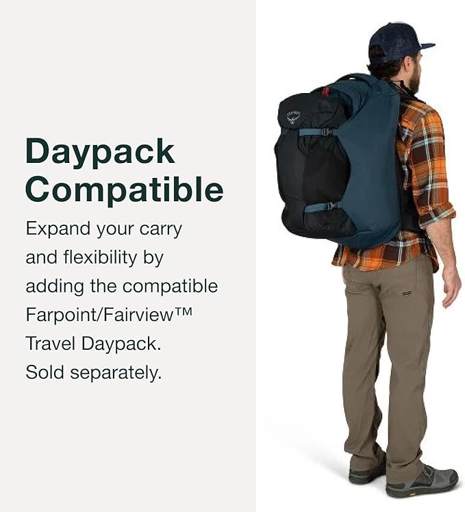 Osprey Farpoint 40L Men's Travel Backpack, Tunnel Vision Grey