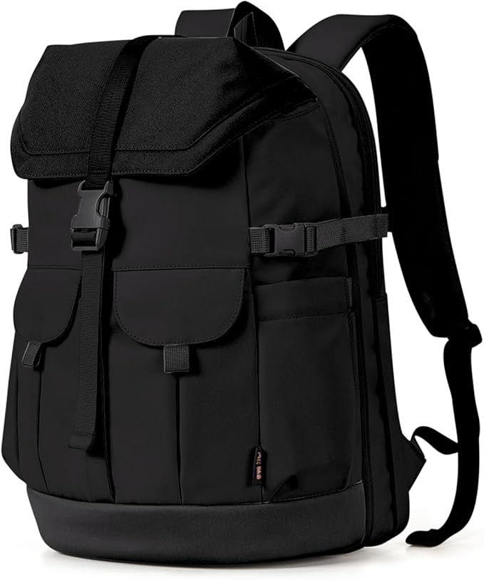 aji Travel Laptop Backpack for Men Women, Large School BackpackFit 17 Inch Laptop, Carry on Backpack for Airplanes, Water Resistant & Comfortable College Computer Backpack(Obsidian Black)