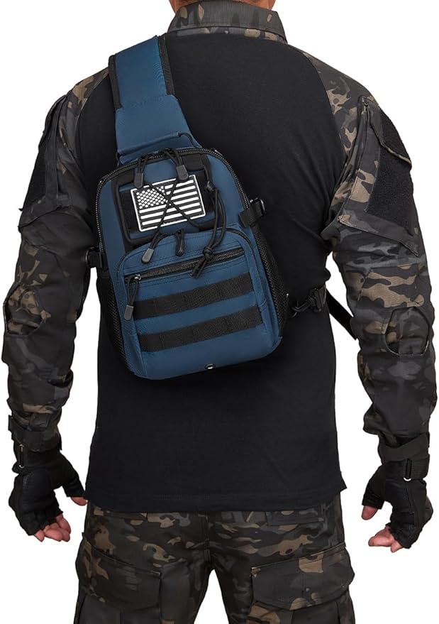 ATBP Small Tactical Holster Sling Backpack Accessories Shoulder Pouch Water Bottle & Radio Holder Crossbody Bag for Men