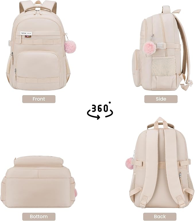 YAMTION Backpack for Teens,School Book Bag with Laptop Compartment for Students,Laptop Back Pack with Large Capacity for Girls Women Work Travel Weekend