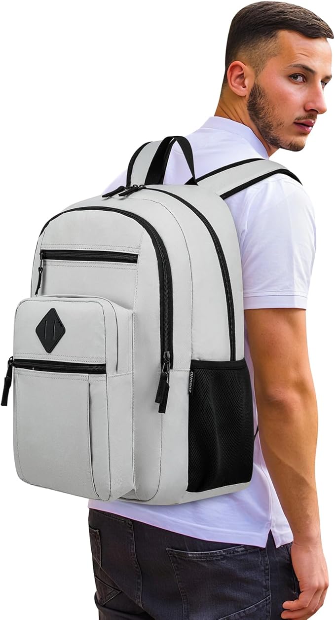 Backpack for School, Lightweight Boys Girls Backpack with USB Port Fits 15.6 Inch Notebook, Water Bottle Pocket - Ideal for Teens, College Students, Adults