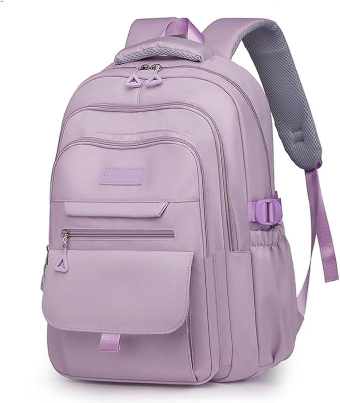 Cute Aesthetic Girls Backpack for School Large Capacity Bookbags College Backpack for Students Kids Teen Girls Laptop Bookbag Casual Travel Daypacks(Purple)