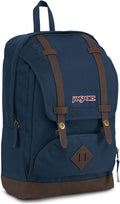 JanSport Cortlandt Laptop Backpack, Navy, 15” Laptop Sleeve-Synthetic Leather Shoulder Computer Bag with Large Compartment, Padded Straps- Rucksack for Men, Women