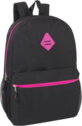 Large School Backpacks with Mesh Side Pockets – Classic 19 Inch Solid Color Backpacks for Kids, Men, Women, Travel