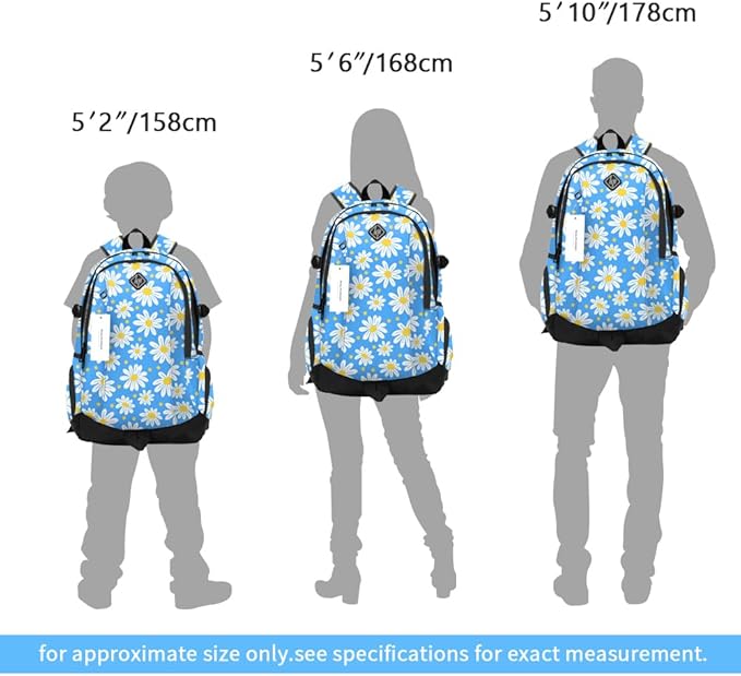 rickyh style School Backpack Travel Bag for Men & Women Lightweight College Back Pack with Laptop Compartmen