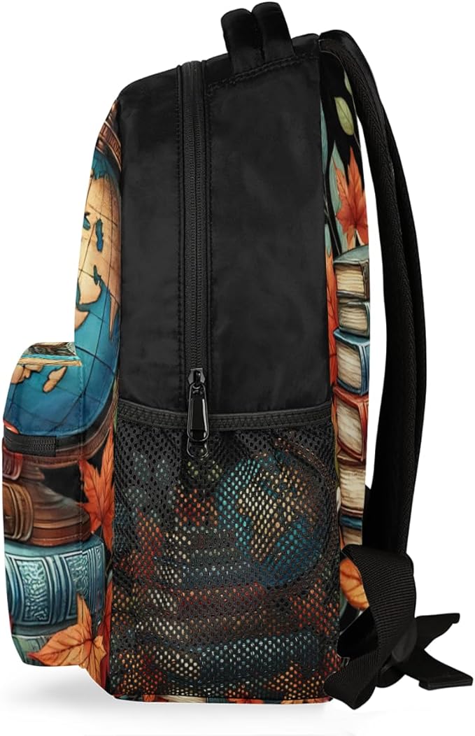Pardick Book Earth Backpack for Kids Girls Boys Lightweight School College Students 18in Bookbag Large Capacity Computer Backpacks Laptop Rucksack Travel Gym Hiking Camping Daypack