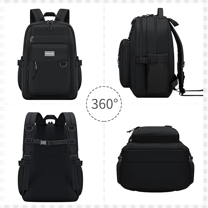 Kids Backpack for School Cute Aesthetic Black Backpack Girls Student Bookbag Women Travel Lightweight Book Bag