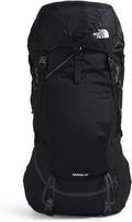 The North Face Terra 55 Backpack - Unisex Hiking Pack, Cinch-Top Opening with Zipper, Pole & Ice Axe Attachments, TNF Black/Asphalt Grey-NPF, Small/Medium