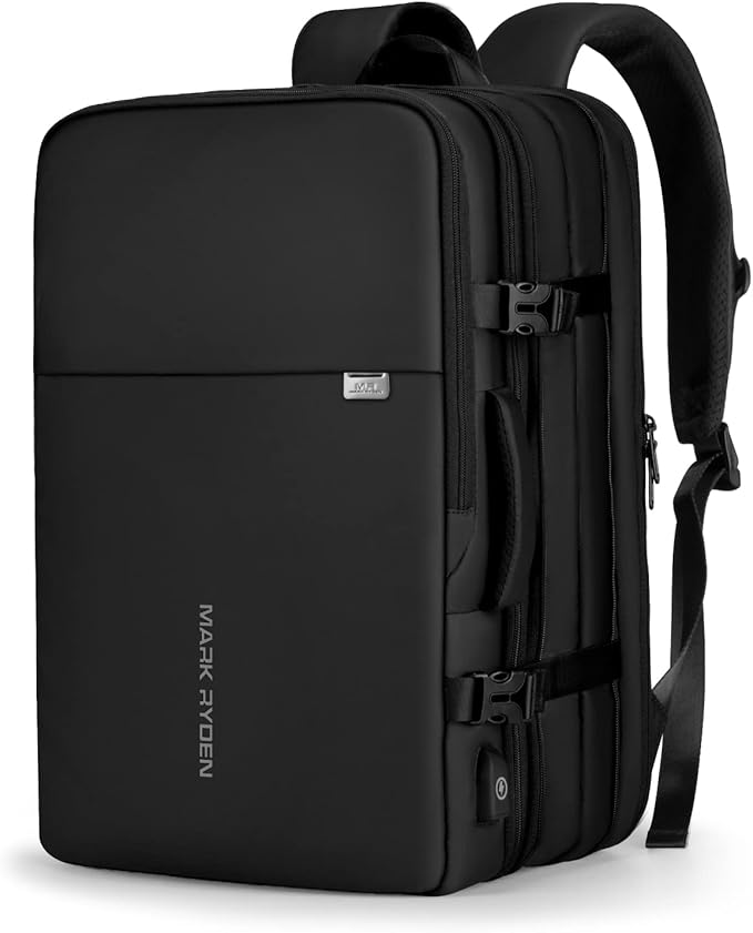 MARK RYDEN Travel Backpack for Men, 40L Airline Approved Carry on Backpack with USB Charging Port, 17.3 Inch Waterproof Business Laptop Backpack (12.6 x 8.0 x 19.6 Inch)