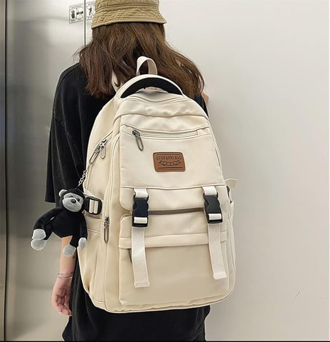 Casual Backpack Large Capacity Gorilla Backpack Waterproof Camping Hiking Travel College Laptop Travel Man Woman 2024 (White)