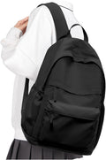 VGCUB Black School Backpacks Travel Book Bag Waterproof Work Light Aesthetic College Backpack for School Girls Boys Teens Mochilas Escolares Para Niñas Casual Daypack for Women Men