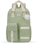 MATEIN 15.6 Laptop Backpack, Cute School Backpack for Teens Girls Corduroy Computer Bookbag with Luggage Strap, High School College Backpacks Students Daypack Gifts for Girl Sister Kids Nurse, Green