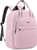 LOVEVOOK Laptop Backpack for Women, College Travel Backpack Puffer Womens Backpack for 17.3 Inch Laptop, Computer Water-Resistant Quilted Casual Daypack, Pink