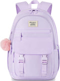 School Backpack for Teen Girls, Cute College Backpacks for Women Students Aesthetic Bookbag Large 15.6 Inch Laptop Bag Middle School Travel Back Pack (Purple)