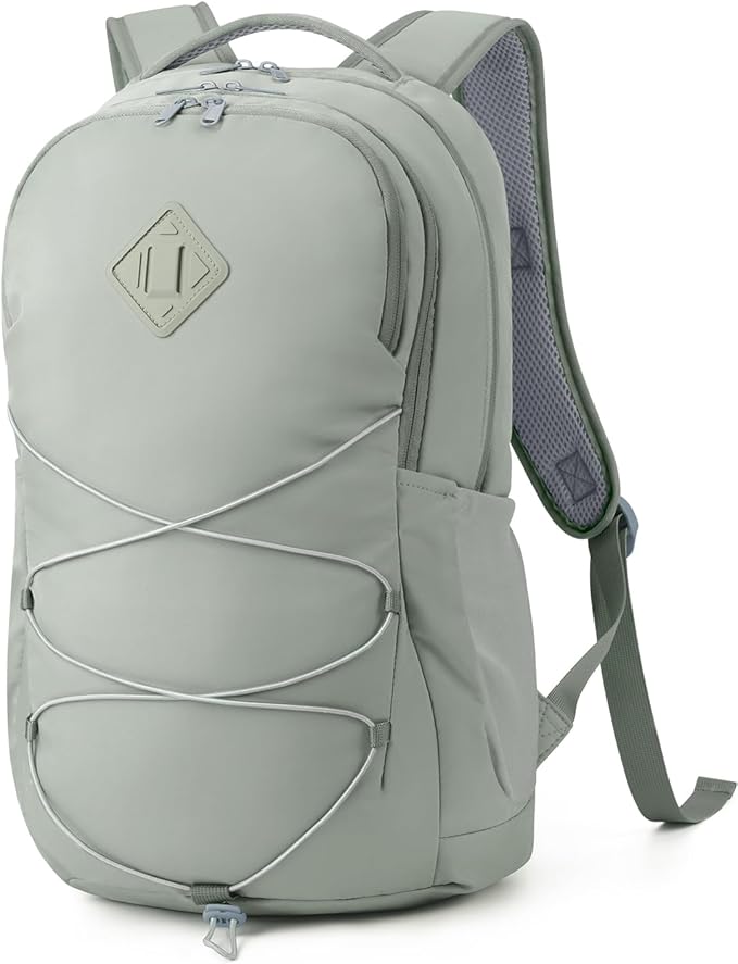 WANDF 15.6-Inch Laptop Backpack for Women, Travel Backpack Water-Resistant Lightweight College Backpack for Work Casual Business Weekender (Green) | Airline Approved, Water Resistant, Lightweight, Travel Bag, with Whistle Buckle