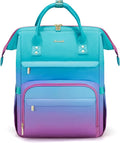 LOVEVOOK Gradient Laptop Backpack for Women,17.3 Inch Work Computer Bakcpack Purse Laptop Bag With Anti-Theft Pocket,Waterproof Carry on Teacher College Backpack for Travel,Green-Red