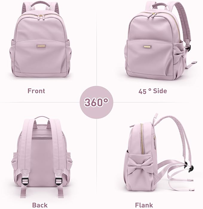 Mini Backpack for Women Small Backpack Purse Cute Stylish Lightweight Daypack for College Work Travel Party,12.9Inch, Pinkish Purple