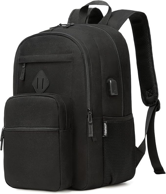 laptop school backpack (Black, 17.3 Inch)