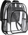 HEEYA Clear Backpack Heavy Duty Transparent Backpack for Security, Sports, Work, Travel, Stadium