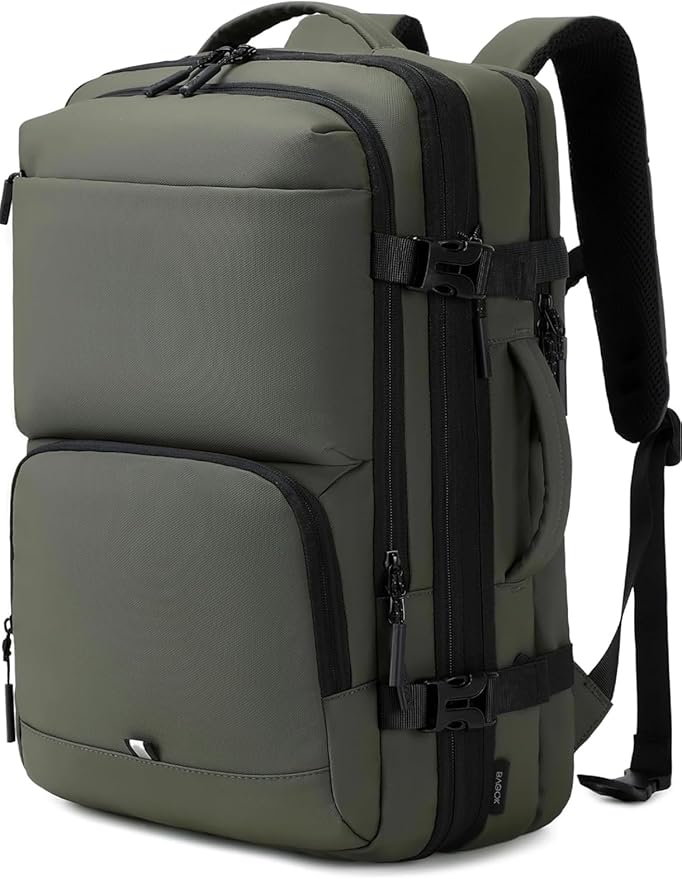Carry On Travel Backpack, 35L-40L Expandable Extra Large Airline Approved,Lightweight Daypack for Men and Women（Green）