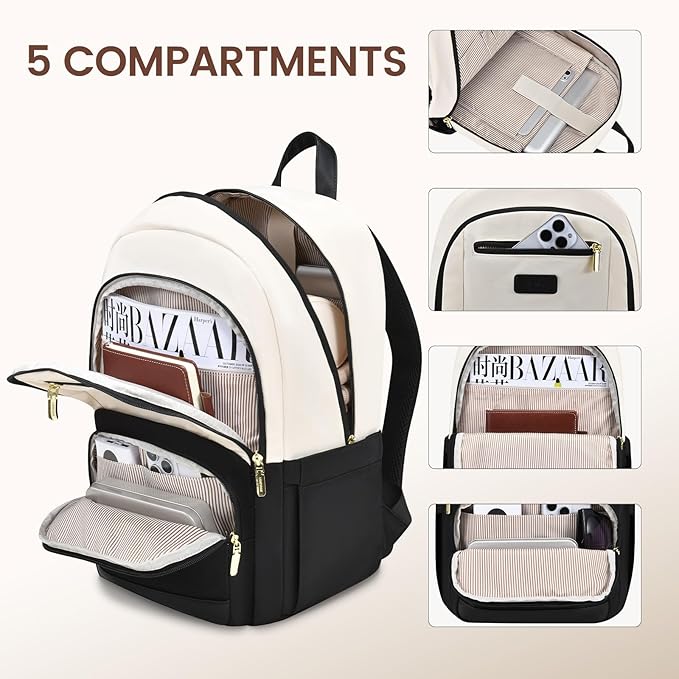 LOVEVOOK 15.6 inch Laptop Backpack - Versatile Work and Computer Backpack for Men and Women, Durable and Stylish Design