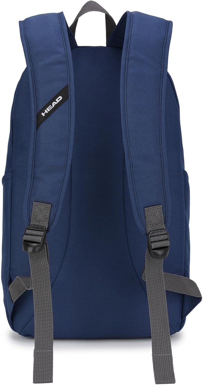 HEAD Waterproof Gym Backpack for Women/Men, Compact Laptop Backpack for College/Sport/Fitness/Work/Daily, (Navy Blue)