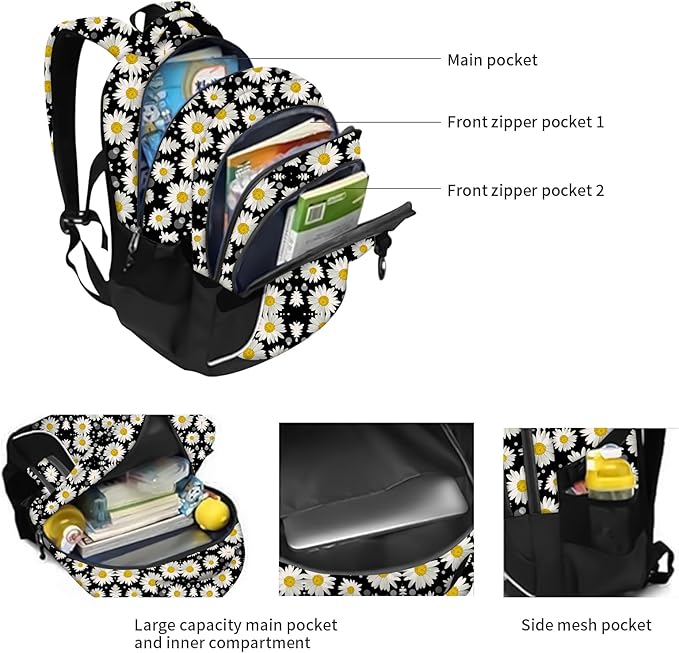 rickyh style School Backpack Travel Bag for Men & Women Lightweight College Back Pack with Laptop Compartmen