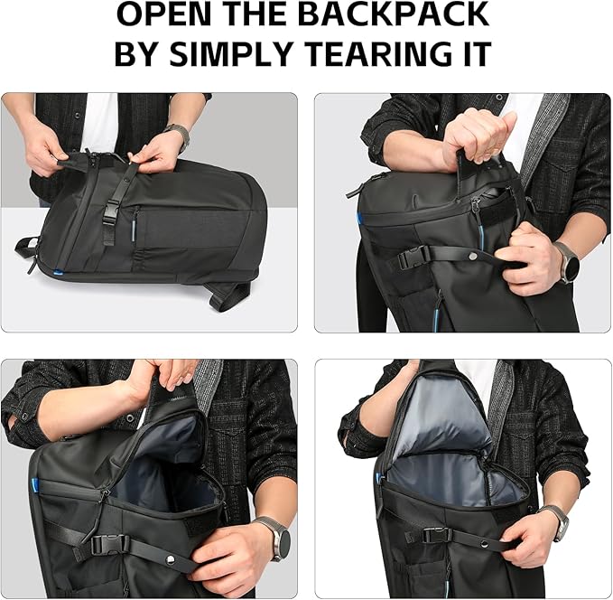 Travel Backpack for Men,Water Ressistant 17.3 Inches Laptop Backpack Lightweight Sports Casual Backpack for Travel/Commuter/Outdoor,Black