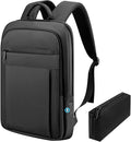 Backpack for Men Women Lightweight Business Laptop Backpack for 15.6 Inch Computer Bag Slim Anti-Theft Backpack for Commuting Work Office College Travel with a Small Bag (Black, 15.6") | Lightweight, Computer Bag, for Commuting, Work, Office, College