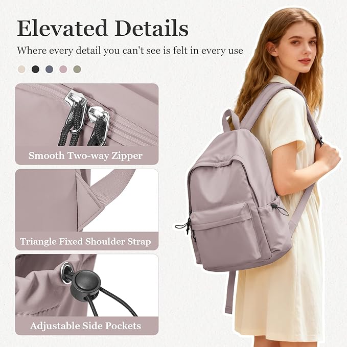 High School Bags Casual Daypack For Men Women Lightweight College Bookbag Waterproof Purple School Backpacks For Girls Boys Travel Laptop bag
