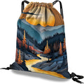 Drawstring Backpack Draw String Bag Waterproof for Sports Gym Beach Travel Cute Aesthetic Sackpack Men Women (13"×17")-Sunset