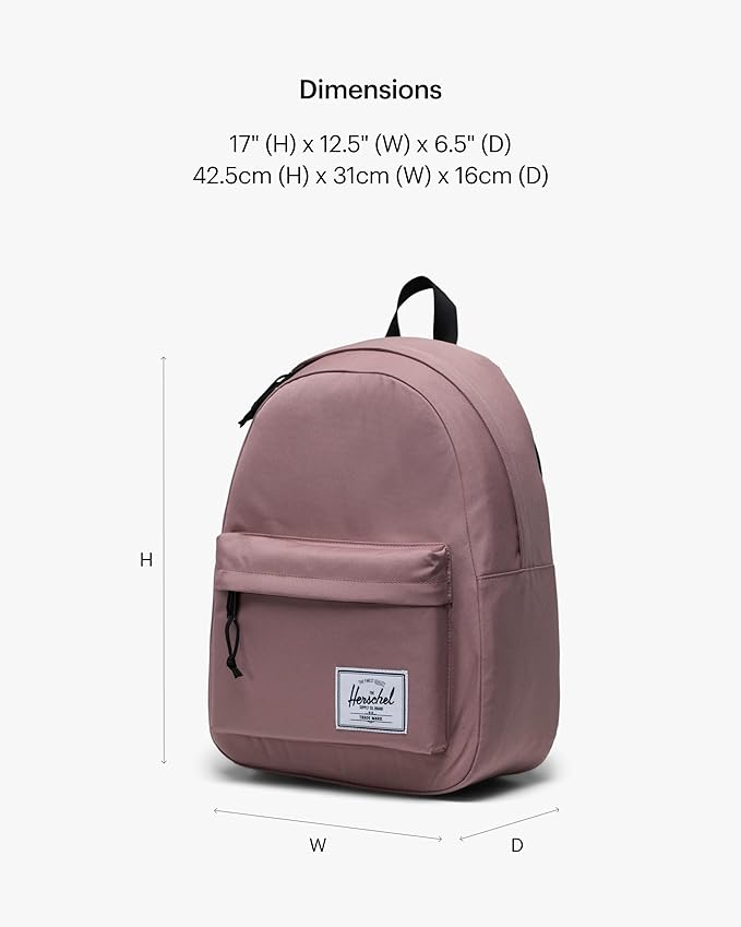 Herschel Supply Co. Unisex Classic Backpack, Pink, 26L, Standard