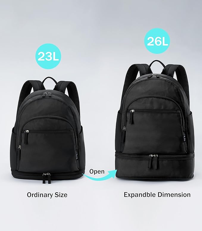 Gym Backpack for Women Men, Lightweight Gym Bag with Shoe Compartment, Waterproof Workout Backpack with Wet Pocket