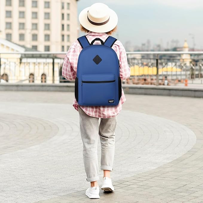 YAMTION 17.3 inch School Backpack,Classic Bookbag Backpack with USB Port for High School College Students Travel