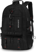 Travel Backpack for Men, 45L Expandable TSA Approved Laptop Backpack Fits 18.4 Inch, Water-Repellent W/Shoe Compartment & Wet Pocket Anti-theft Pocket, Black