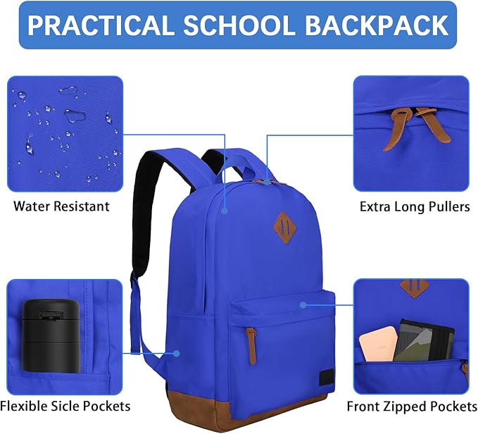 Goloni Backpack for Men Women, Anti-Theft Travel Laptop Backpack, Water Resistant 17.3 Inch USB Charging Backpack, Large Capacity Work Commute Bag