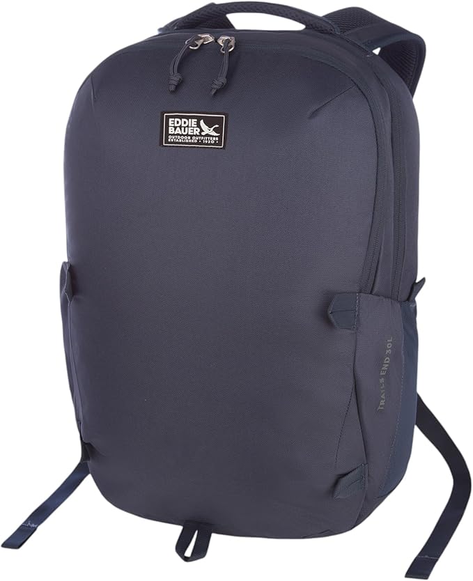 Eddie Bauer Trail Ends Backpack 28L | Laptop Sleeve | Everyday Carry | Travel | Work | Commuting | Stretch Side Pockets | Padded Shoulder Straps | Mesh Back - Brook