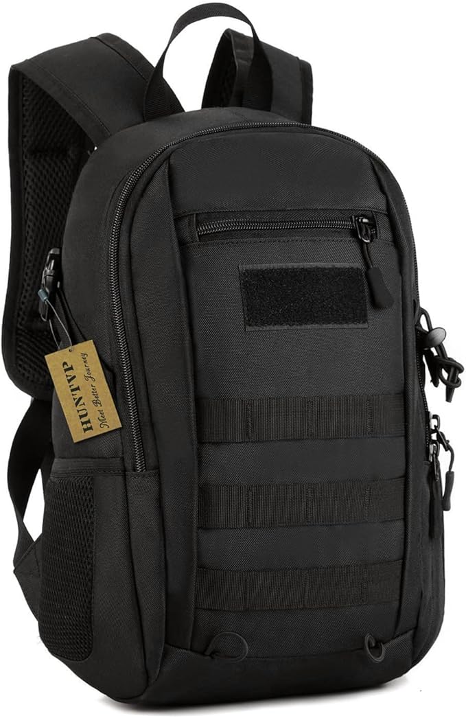 HUNTVP 20L Tactical Backpack Military MOLLE Backpack Daypack Rucksack Gear Tactical Assault Pack Bag for Hunting Camping Trekking(20L-Black)