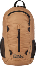 Eddie Bauer Stowaway Packable Backpack | Travel | Outdoor | Lightweight | Foldable | Durable | Ripstop Polyester | 20L - Tobacco