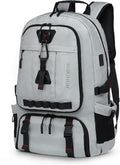 Travel Backpack for Men, 45L Expandable TSA Approved Laptop Backpack Fits 18.4 Inch, Water-Repellent W/Shoe Compartment & Wet Pocket Anti-theft Pocket, Light Grey