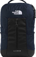 The North Face Lichen Daypack - Everyday Commuter Backpack, Laptop Sleeve, Water Bottle Pockets, Center Front Pouch, Summit Navy/TNF Black, One Size