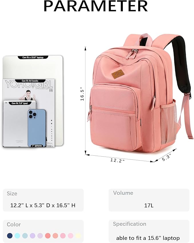 abshoo Classical Basic Travel Backpack For School Water Resistant Bookbag | For School, For School
