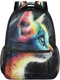 Pardick Cute Cat Colorful Backpack for Kids Girls Boys Lightweight School College Students 18in Bookbag Large Capacity Computer Backpacks Laptop Rucksack Travel Gym Hiking Camping Daypack