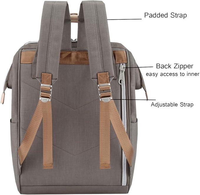 himawari Large Travel Backpack with Laptop Compartment 17 Inch Roomy Doctor Bag College backpack for Women&Men-Not include USB Port（1882-Grey）